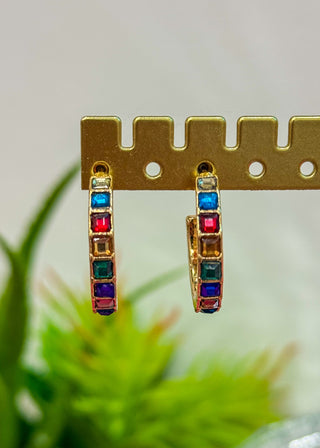 Lumen Crystal Hoop Earrings