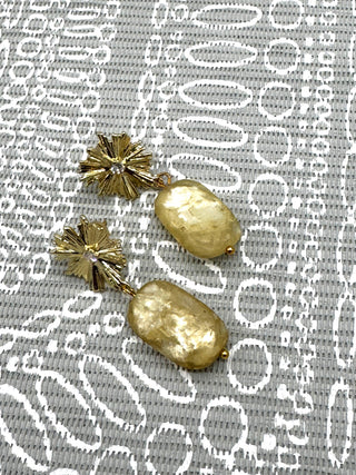 Sunburst Shell Drop Earrings