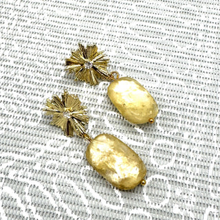 Sunburst Shell Drop Earrings