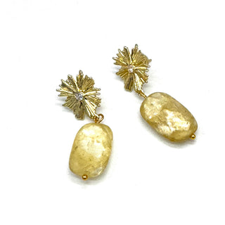 Sunburst Shell Drop Earrings