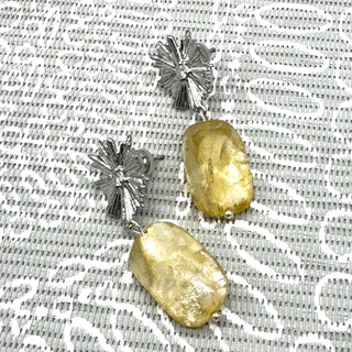 Sunburst Shell Drop Earrings