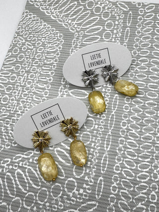 Sunburst Shell Drop Earrings