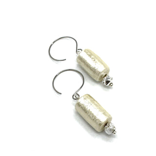 LumiÃ¨re Cotton Pearl Drop Earrings
