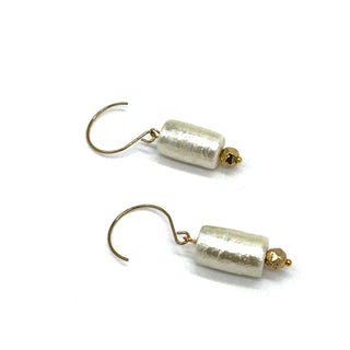 LumiÃ¨re Cotton Pearl Drop Earrings