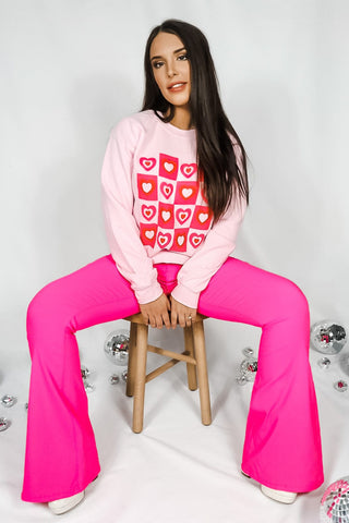 Lots of Love Pink Solid Sweatshirt - PREORDER