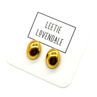 Goldie Oval Stud Earrings  - PREORDER