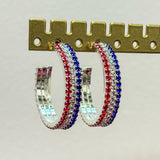 Old Glory Glam Hoop Earrings
