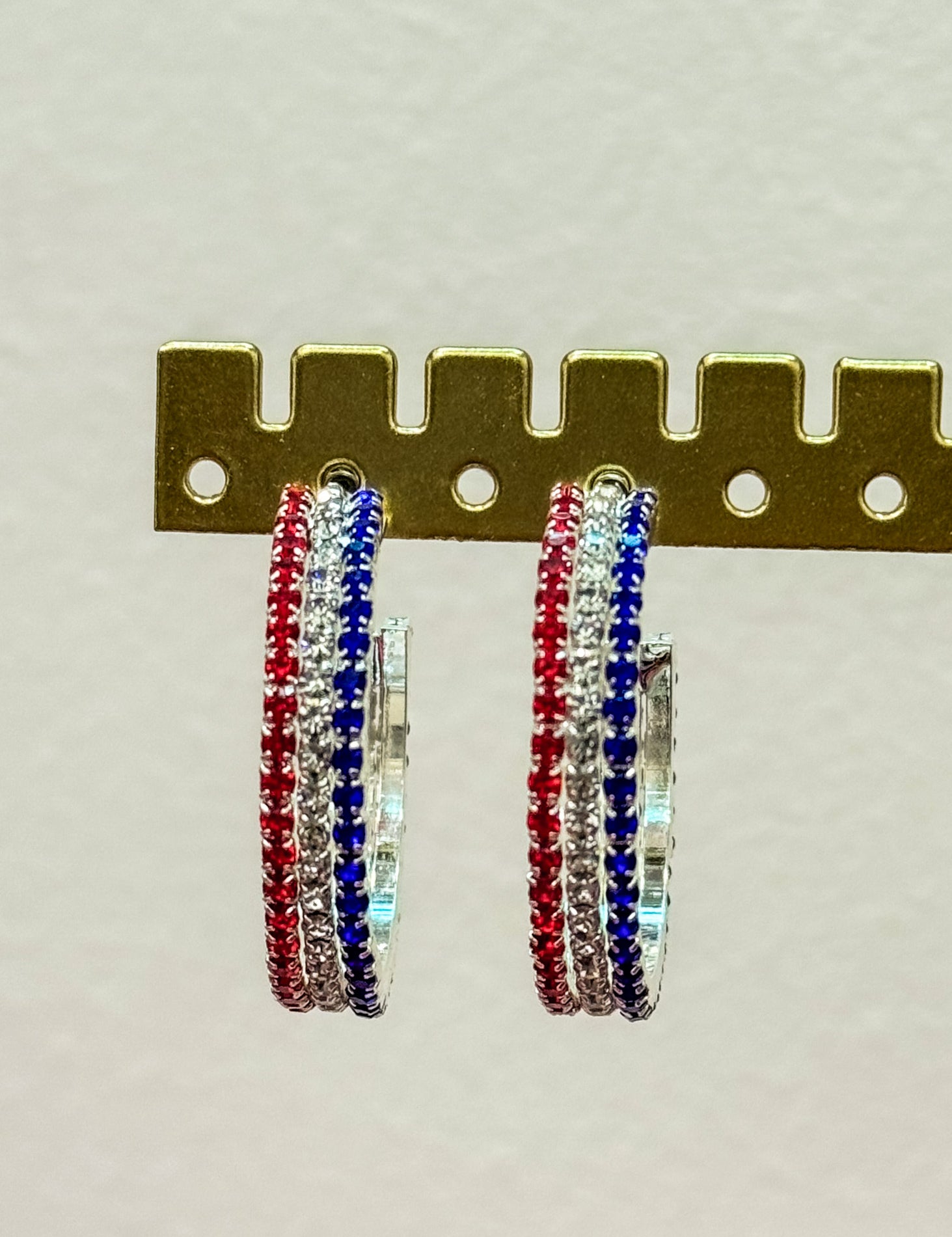 Old Glory Glam Hoop Earrings