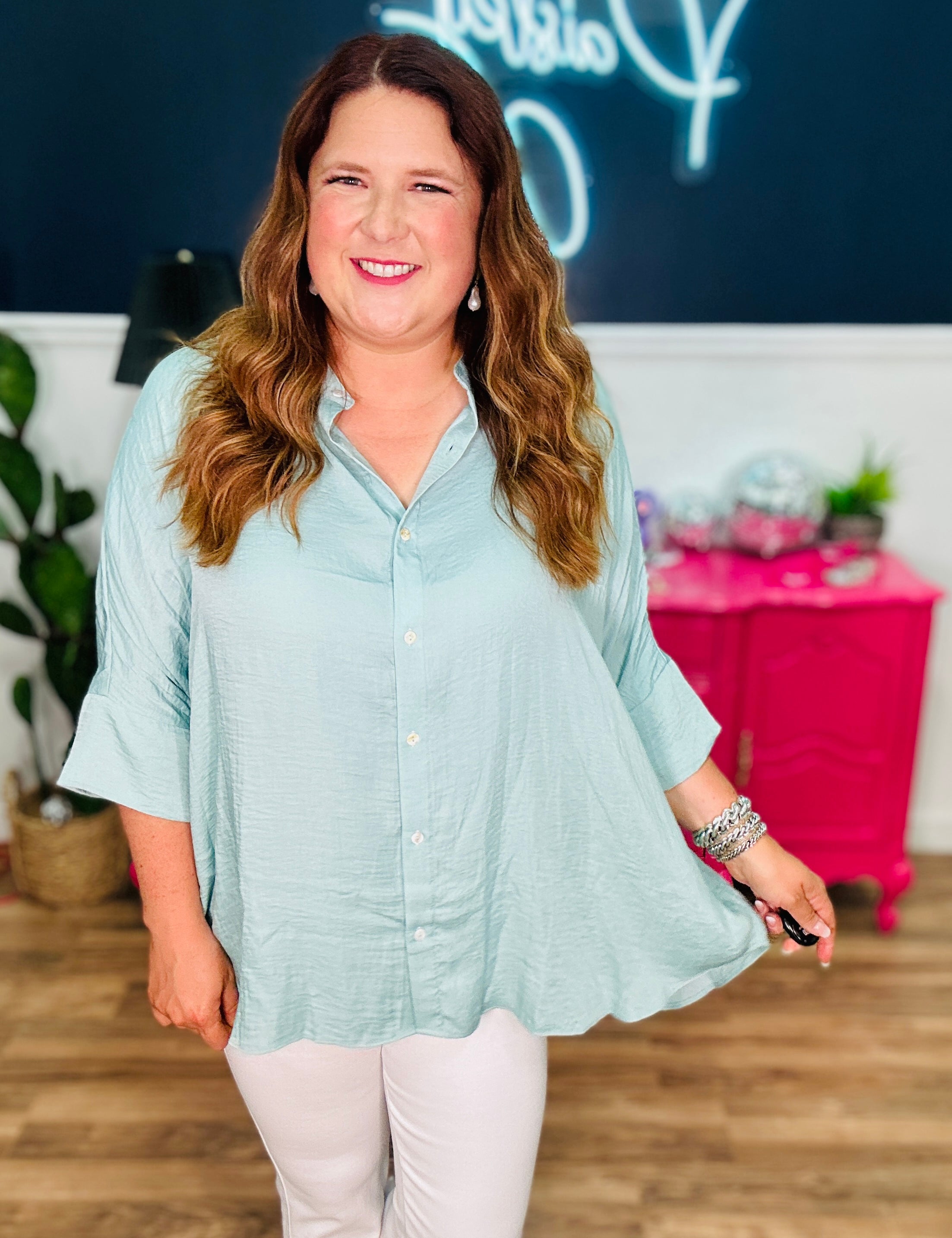 Kenzie Top - Mint - LAST ONES FINAL SALE