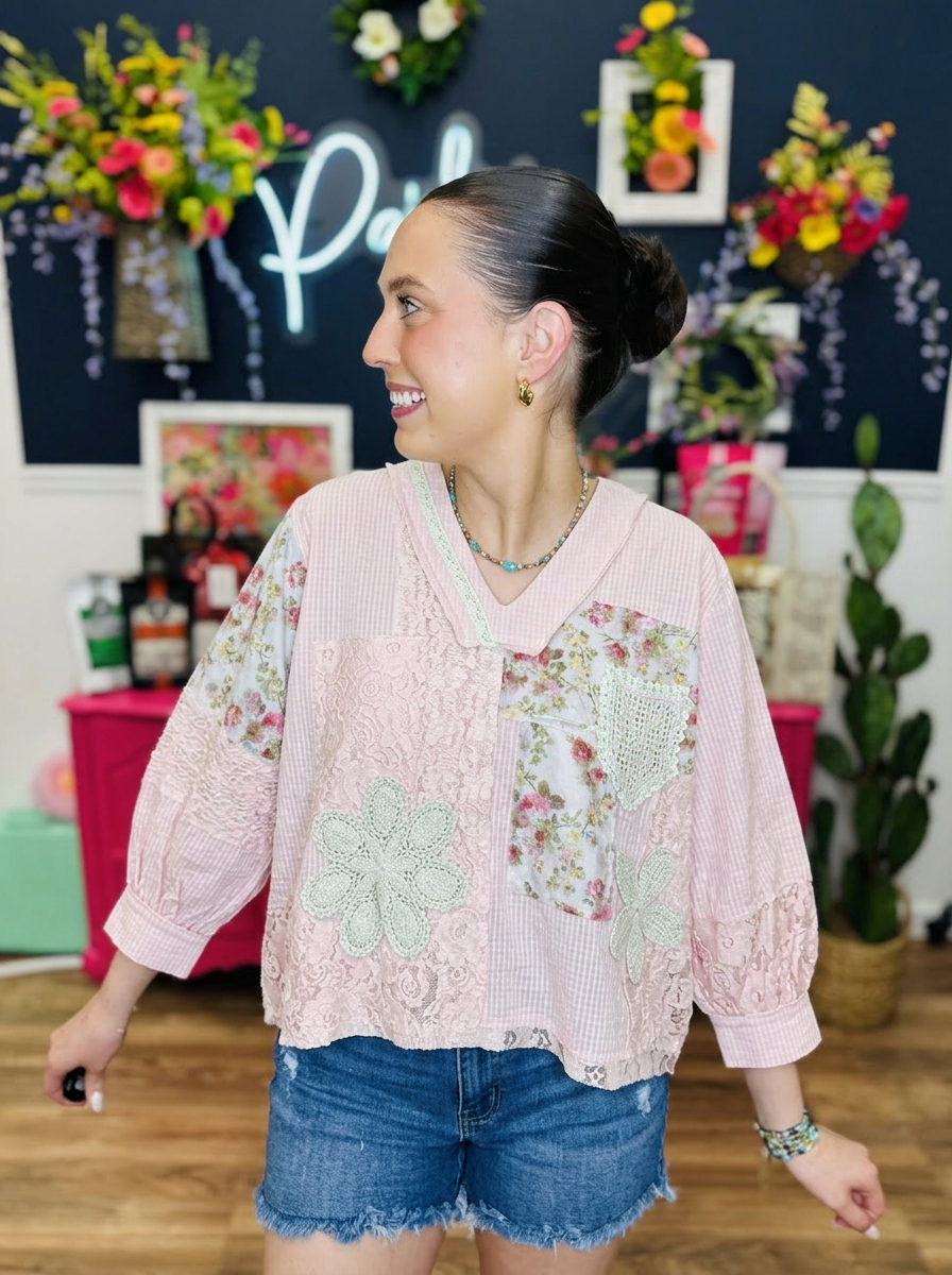 Rosy Mix Top – Paisley Grace Boutique