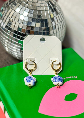 Nyla Floral Porcelain Earrings