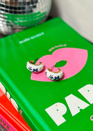 Skye Floral Hoop Earrings