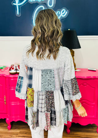 Foggy Morning Patchwork Top