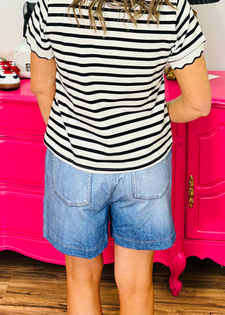 Dear Scarlett Shine Down Zenim Skort - Classic Denim