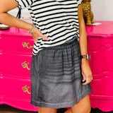 Dear Scarlett Shine Down Zenim Skort - Charcoal - FINAL SALE