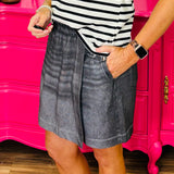 Dear Scarlett Shine Down Zenim Skort - Charcoal - FINAL SALE