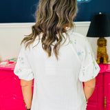 Floral Bubble Long Sleeve Top