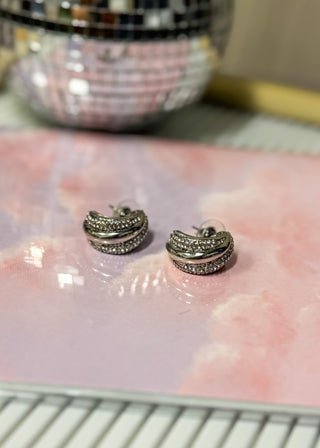 DB -  Fletcher Crystal Huggie Hoops BF25