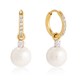 Maddie Pearl Huggie Hoops - PREORDER