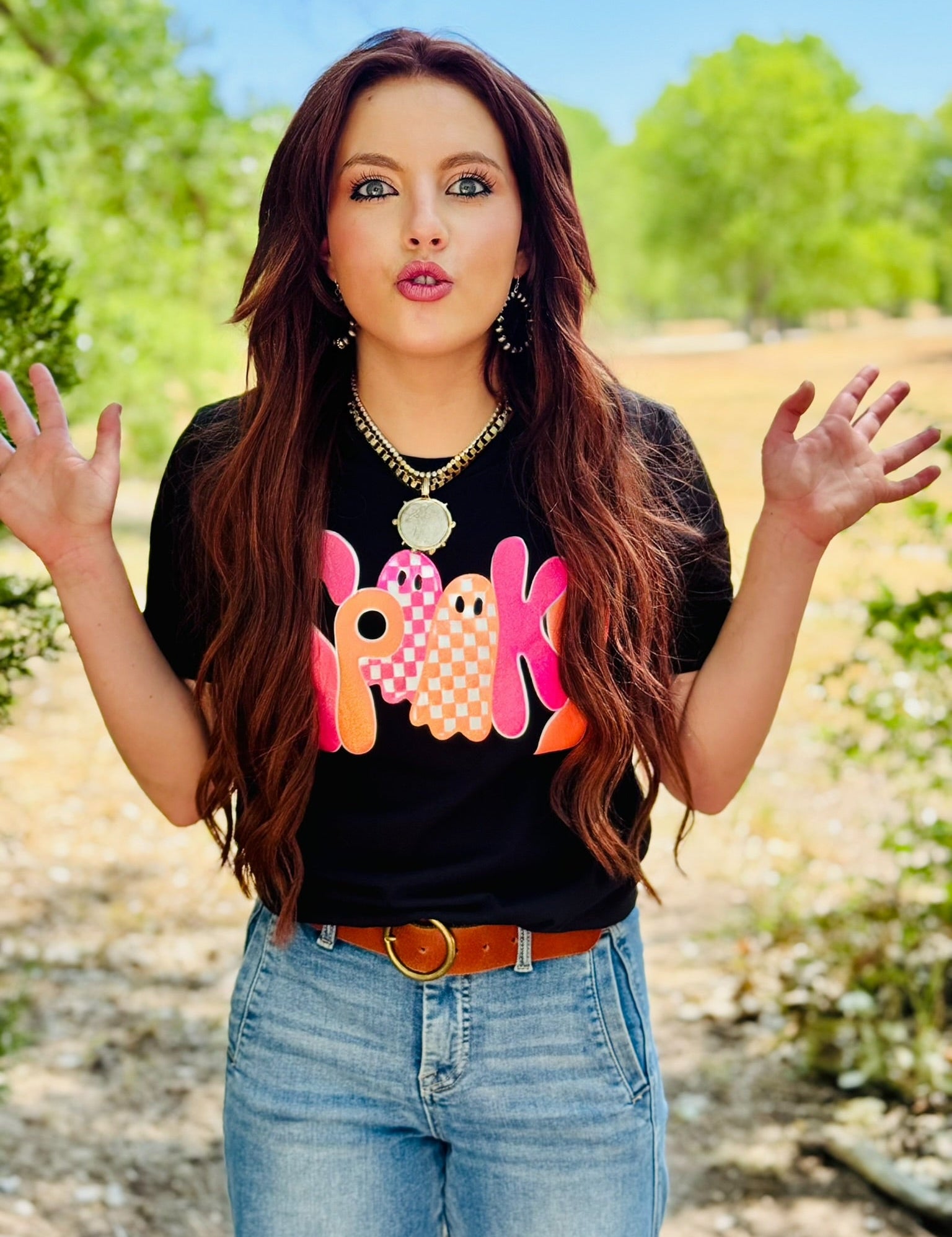 Spooky Tee in Glitter Puff