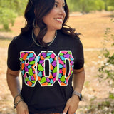 Boo with Colorful Ghosts Tee