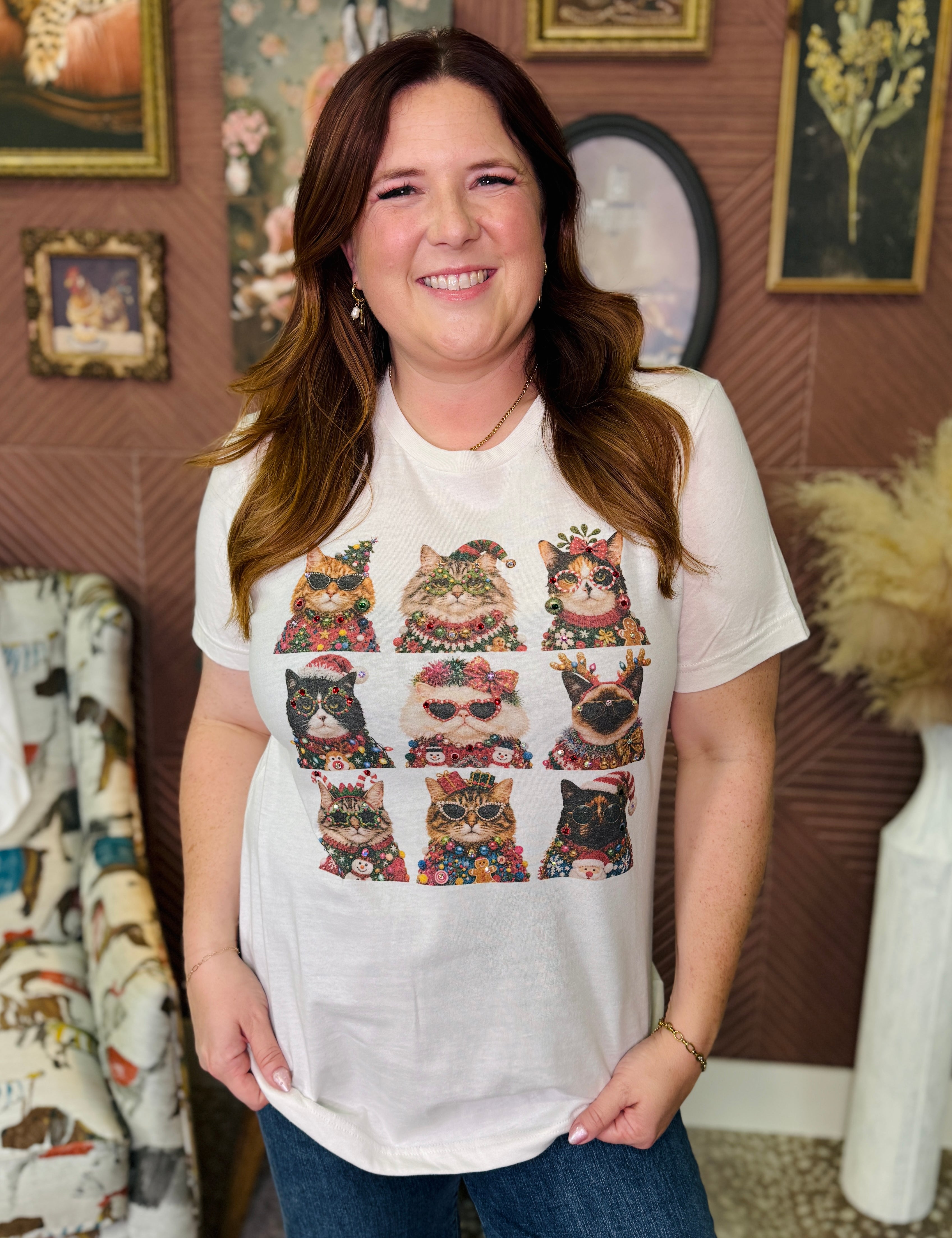 Santa's Fancy Felines Boujee Tee -PGB EXCLUSIVE