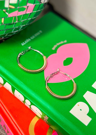 Lowen Two-Tone Hoop Earrings