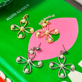 Marnie Pearl Cross Earrings