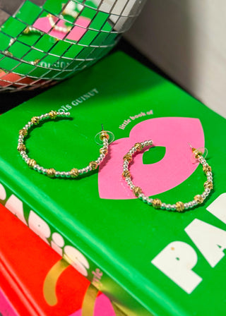 Poet Beaded Hoop Earrings