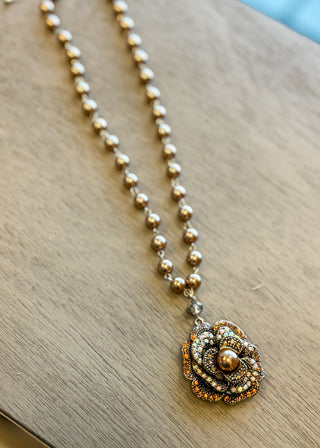Wild Rose Bling Necklace