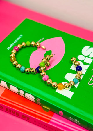 Josephine Beaded Hoop Earrings