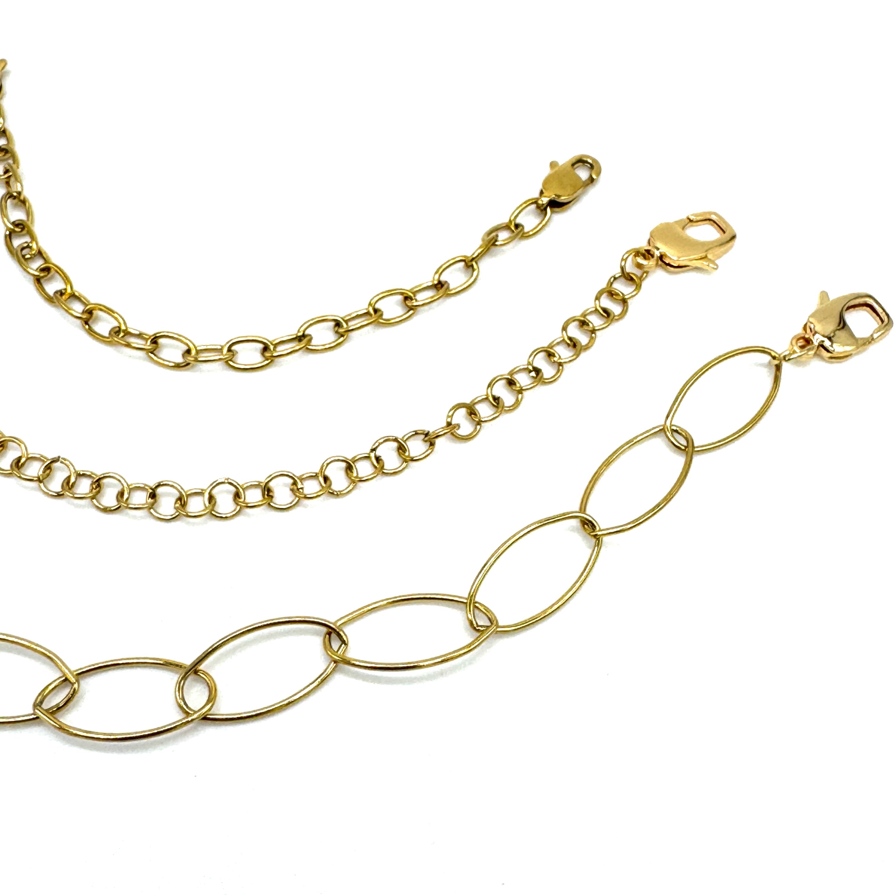 Chain Extenders Kit - Surgical Steel Silver or 18k Gold - PREORDER