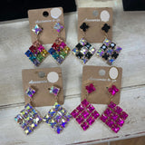 ATG Crystal Statement Earrings