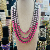 ATG 3-Strand Pink Multi Necklace