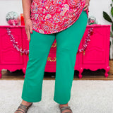 Chic Solid Straight Pants - Kelly Green - LAST ONES FINAL SALE