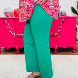 Chic Solid Straight Pants - Kelly Green - LAST ONES FINAL SALE