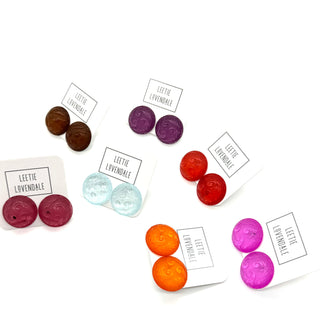 Holly Button Stud Earrings  - PREORDER