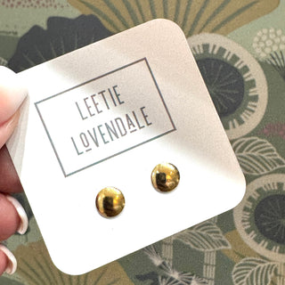 Polka Dot - Deadstock Gold Stud Earrings  - PREORDER