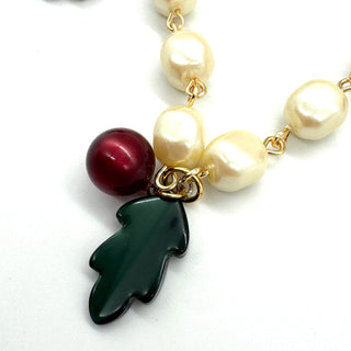 Holly Pearl Charm Amelia Necklace  - PREORDER