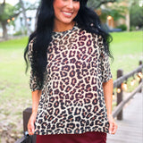 Emma Mesh Tee - Safari Chic