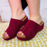Take Notes Burgundy Wedges By Corkys - FINAL SALE