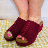 Take Notes Burgundy Wedges By Corkys - FINAL SALE