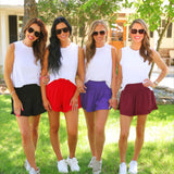 PREORDER- Sunny Strolls High Waisted Shorts- Purple