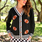 PREORDER- Football Knit Cardigan