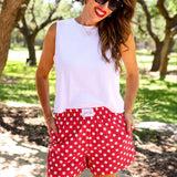 PREORDER- Easy Win Polka Dot Boxer Shorts- Red