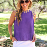 PREORDER- Checkmate Ribbed Tank- Purple