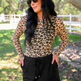PREORDER- Alyssa Mesh Top- Game Day Leopard