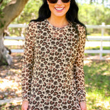 PREORDER- Alyssa Mesh Top- Game Day Leopard