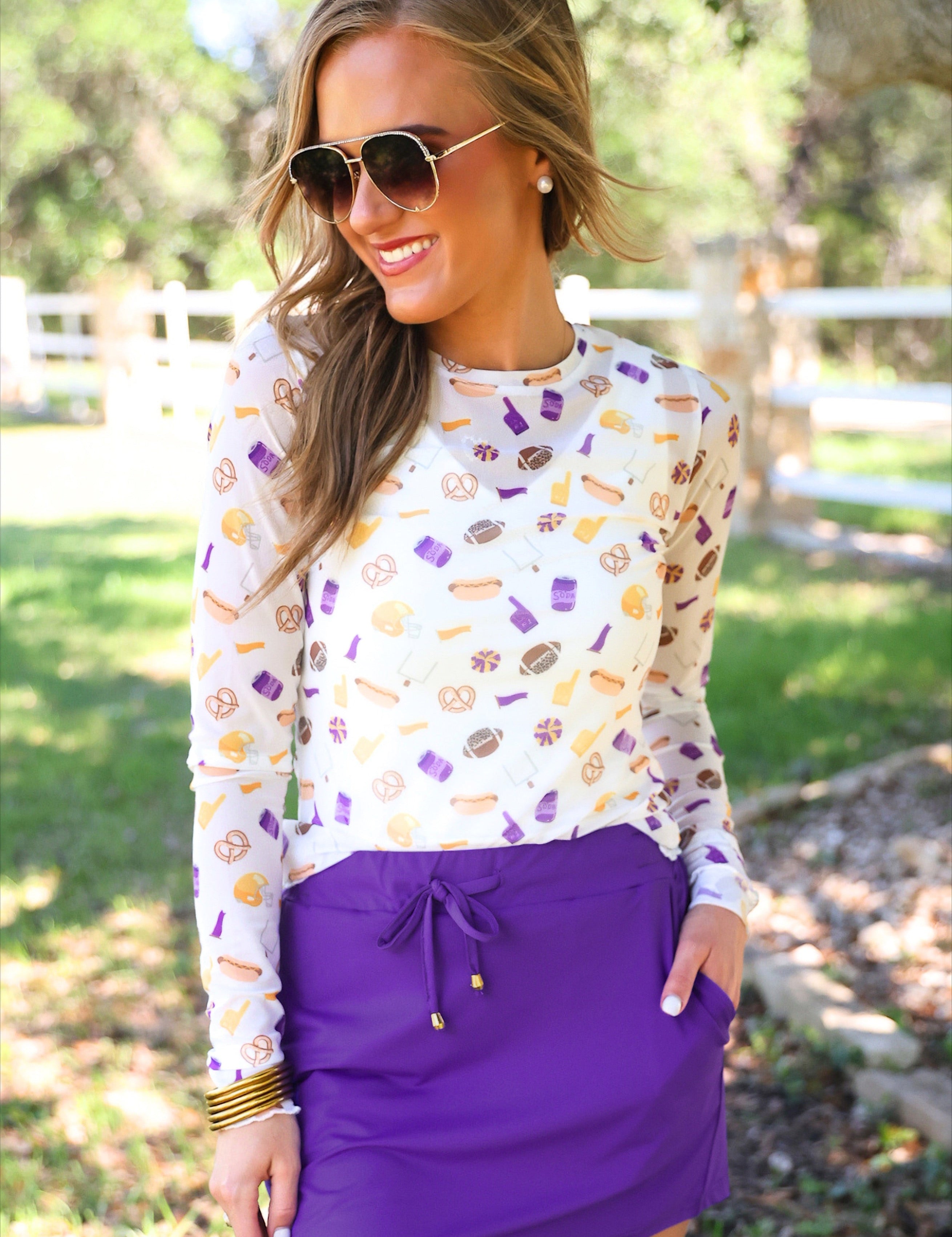 PREORDER- Solid Primary Purple Skort