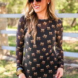 PREORDER- Alyssa Mesh Top- Football Bows